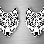 r4658 set 2x loup tribal nb B