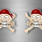 r4665 Set 2x pirate skull bdn B