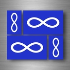 r5204 set 4x sticker bleu saska B