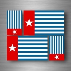 r5212 set 4x sticker west papua B