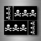 r5229 set 4x sticker 3 skulls B