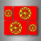 r5257 set 4x sticker fire dept B