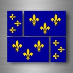 r5258 set 4x sticker 3 fleur de lys B
