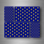 r5259 set 4x sticker multi fleur de lys B