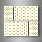 r5261 set 4x sticker multi fleur de lys fd blanc B