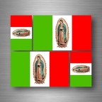 r5263 set 4x sticker virgen  guadalupe B