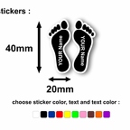 r6349 12x sticker pieds perso multicolor solo