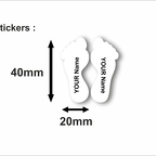 r6364 5x sticker pieds perso nb