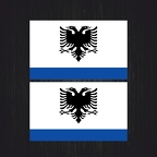 r4350 Set 2x naval albanie bleu 