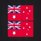 r4353 Set 2x naval australie rouge 