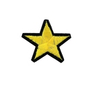 B13 - etoile jaune bord noir
