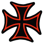 croix de malte noir rouge