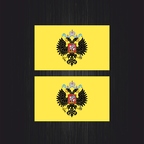 r3767 2x drapeau ancien blason russie