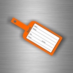 r3730 etiquette valise orange B