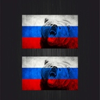 r3751 2x drapeau russie fond ours B
