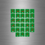 r3724 planche A4 28 lettre arabe vert rge blc B