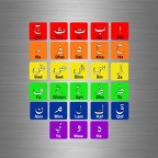 r3725 Planche A4 28 lettre arabe couleur B