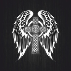 r3694 croix celtique ailes blc T