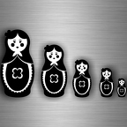 r3486 set 5x poupée russe nb B