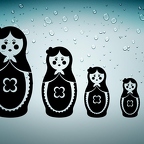 r3487 set 5x poupée russe n T