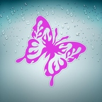 r3446 papillon tribal rose T