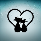 r3349 couple chat cœur n T
