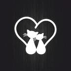 r3350 couple chat cœur blc T