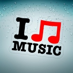 r3394 i love music transp T