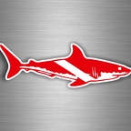 r3233 requin scuba flag fond B