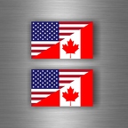 r3188  2x usa canada flag B