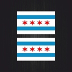 3045 2x drapeau Chicago B
