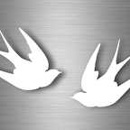 r4718 deux oiseaux blanc B
