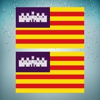 r2916 2x drapeau isles baleares