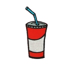 D105  patch drinking cup