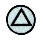 patch  alcolique anonyme blanc C35