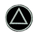 patch  alcolique anonyme noir  C36