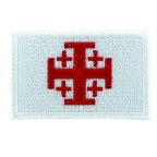 patch  croix de jerusalem blanc C45