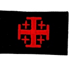 patch  croix de jerusalem noir C33