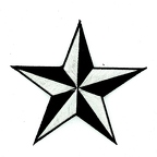 D51 Patch  WHITE STAR BLACK
