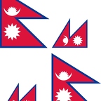 r1306 set 4 sticker nepal