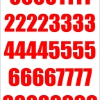 r1441 planche numero rouge