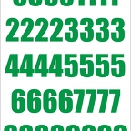 r1442 planche numero vert