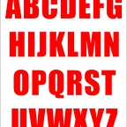 r1446 planche alphabet rouge