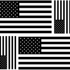 r1782 set 4 sticker usa noir