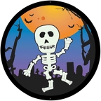 r1806 skellette rond hallo
