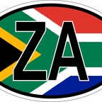 r7001 Oval flag Afrique du Sud