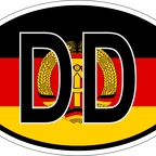 r7006 Oval flag Allemagne de l'EST