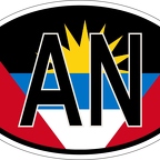 r7011 Oval flag Antigua et Barbuda