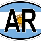 r7014 Oval flag Argentine