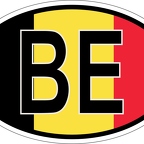 r7025 Oval flag Belgique